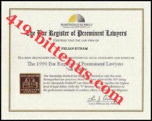 My Barrister Certificate